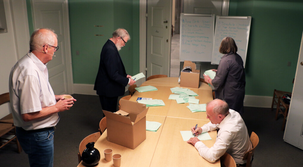 stemingsbillede fra menighedsrådsvalg i  domkirken