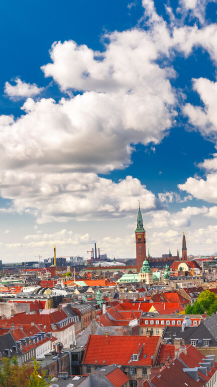A view of copenhagen on a summer's day