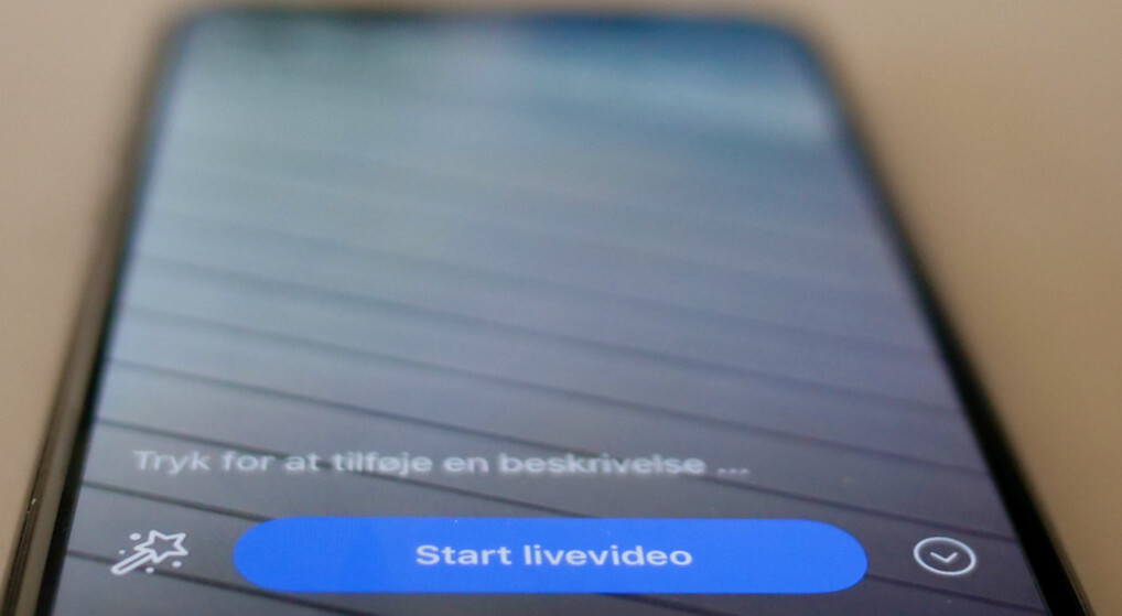 foto af mobil, med livevideo