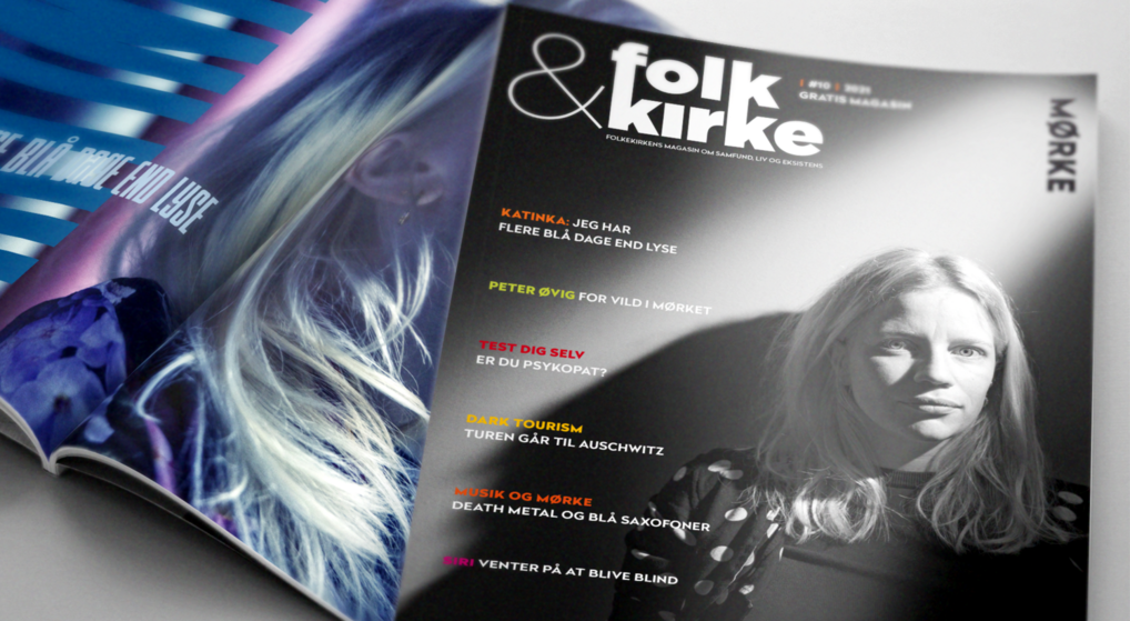 Opslag og forsiden af det nye nummer af magasinet folk&kirke